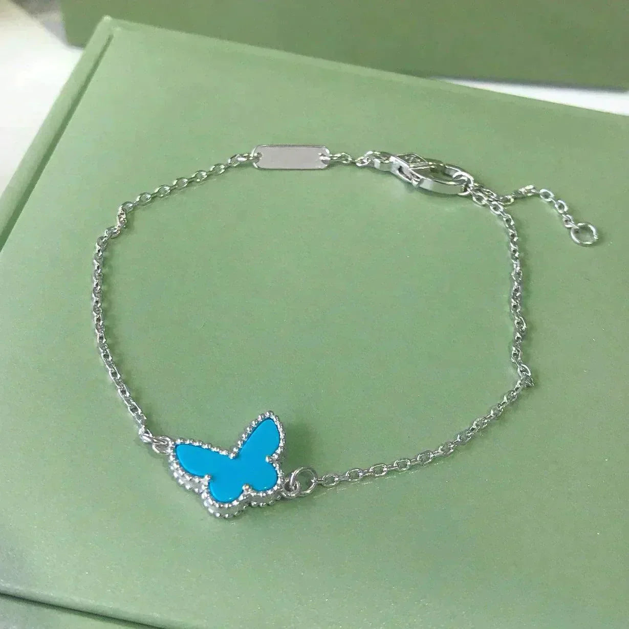 Mysitc BUTTERFLY TURQUOISE BUTTERFLY BRACELET SILVER