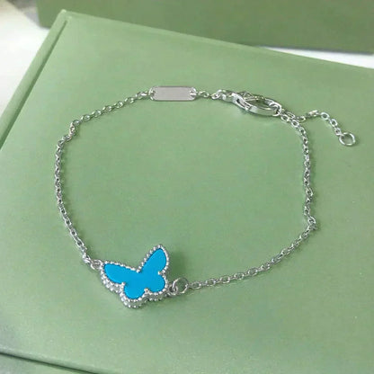 Mysitc BUTTERFLY TURQUOISE BUTTERFLY BRACELET SILVER