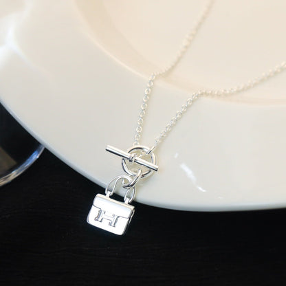 Mysitc POP H PEDANT SILVER NECKLACE