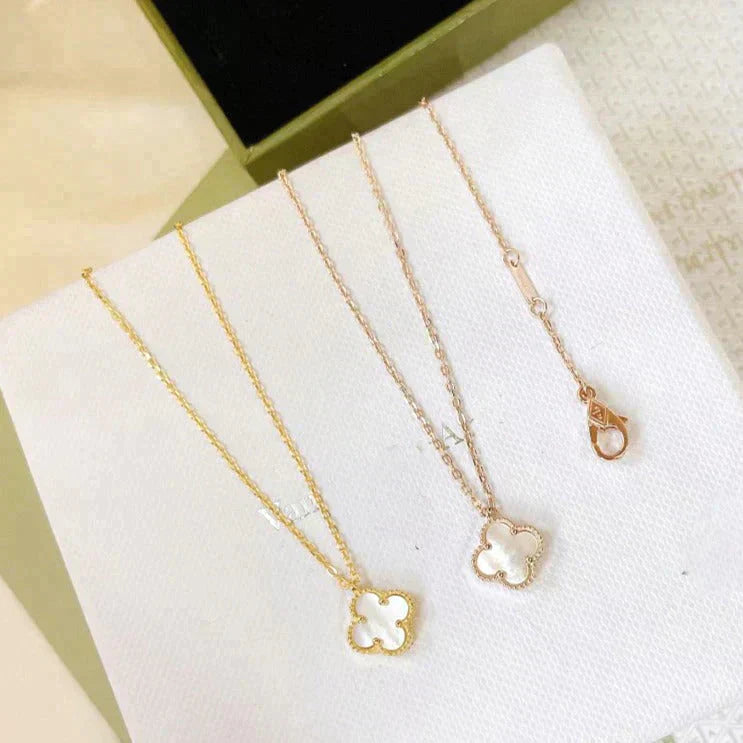 Mysitc CLOVER MINI 9.5MM WHITE MOTHER-OF-PEARL NECKLACE