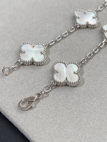 [Mysitc ]New CLOVER WHITE PEARL MOP 5 MOTIF BRACELET COLLECTION