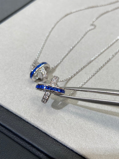 Mysitc LIENS DIAMOND SILVER NECKLACE