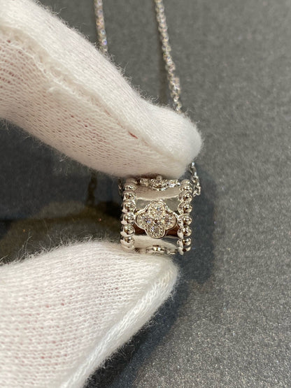 Mystic PERLEE ANHÄNGER SILBER DIAMANTEN HALSKETTE