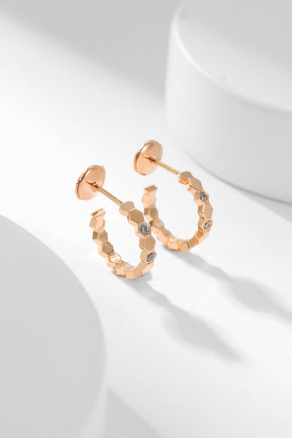 Mysitc BEE LOVE DIAMOND HOOP EARRINGS
