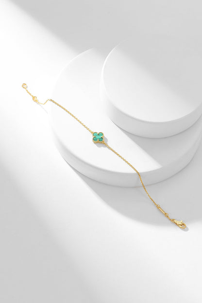 Mysitc CLOVER BRACELET MALACHITE 1 MOTIF