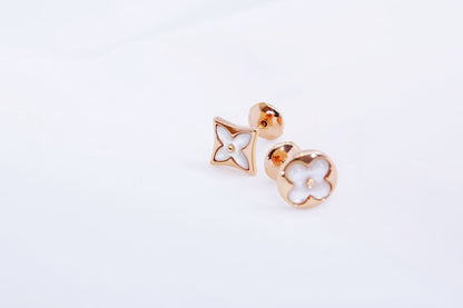 Mysitc STAR AND SUN PINK GOLD MOP STUD EARRINGS