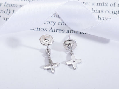 Mysitc VIDYLLE SILVER DIAMOND MINI DROP EARRINGS
