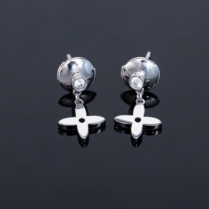 Mysitc VIDYLLE SILVER DIAMOND MINI DROP EARRINGS