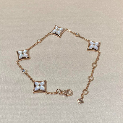 Mystic STAR 4 MOTIV PERLMUTT DIAMANT ROSÉGOLD ARMBAND