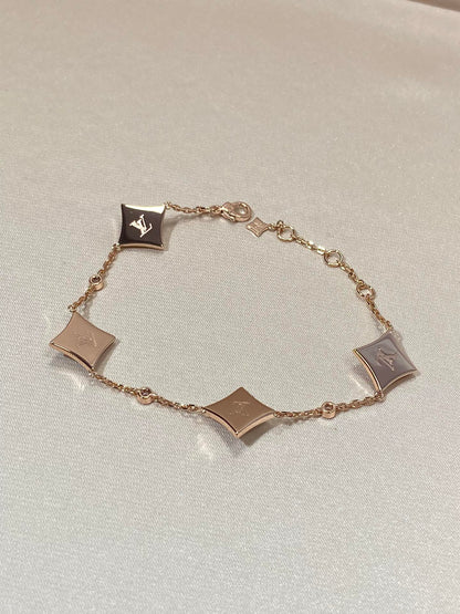 Mystic STAR 4 MOTIV PERLMUTT DIAMANT ROSÉGOLD ARMBAND