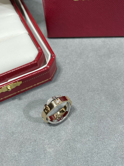 Mystic LIEBES ROSÉGOLD SILBER DIAMANT DOPPELRING