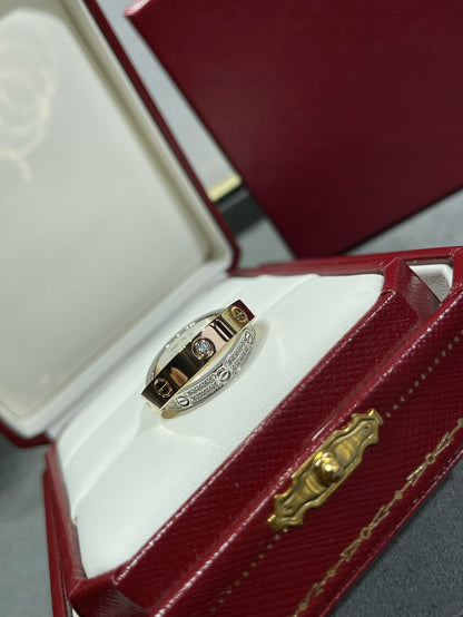 Mystic LIEBES ROSÉGOLD SILBER DIAMANT DOPPELRING