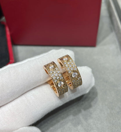 Mysitc LOVE 5.5MM DIAMOND PAVED EARRINGS