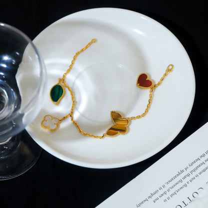 Mysitc LUCKY SPRING 5 MOTIF GOLD BRACELET