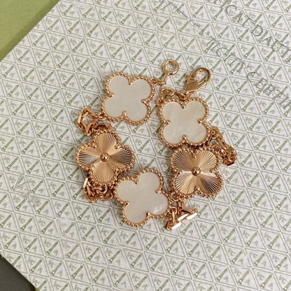 [Mysitc ]New CLOVER WHITE PEARL MOP 5 MOTIF BRACELET COLLECTION