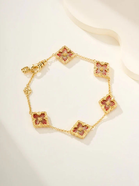 [Mystic]B.C.L ENAMELED Five-Flower Bracelet£¨Various Colors)