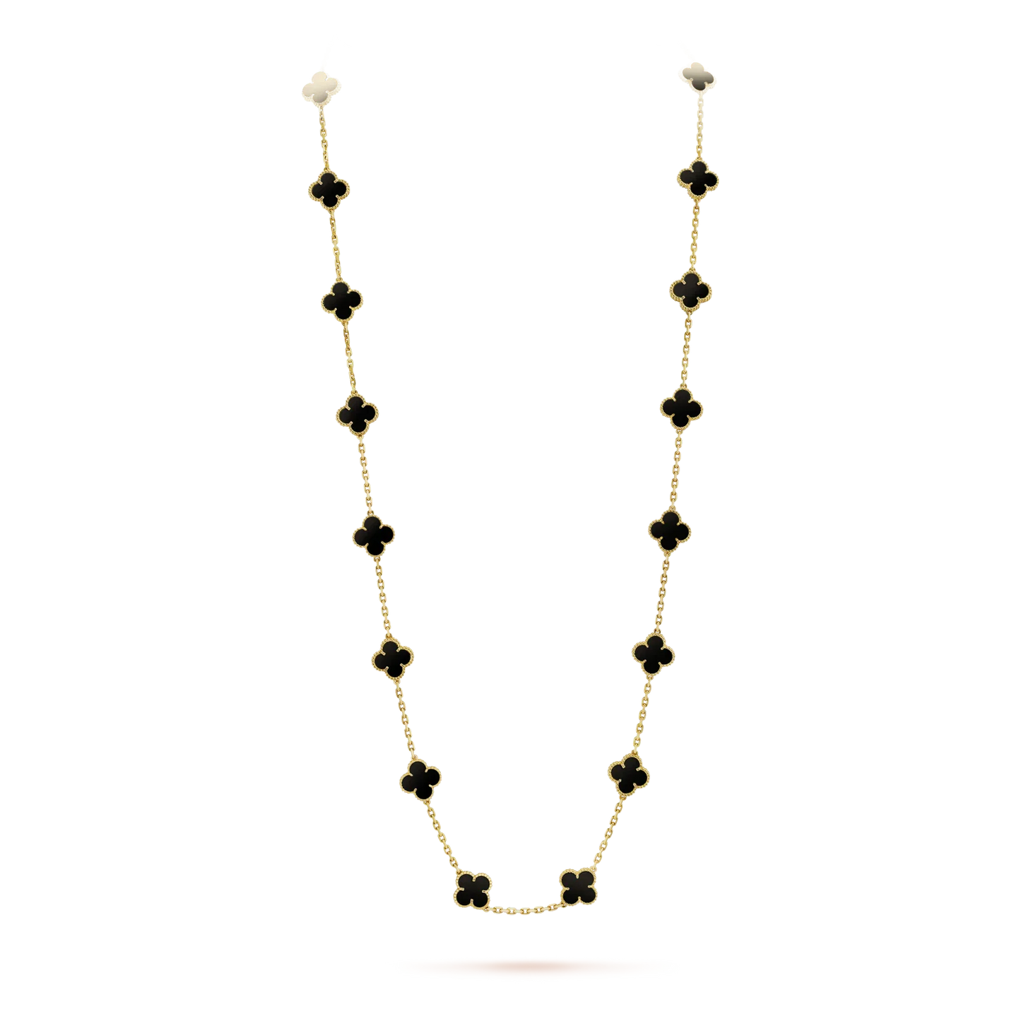 Mysitc CLOVER 20 MOTIFS ONYX NECKLACE