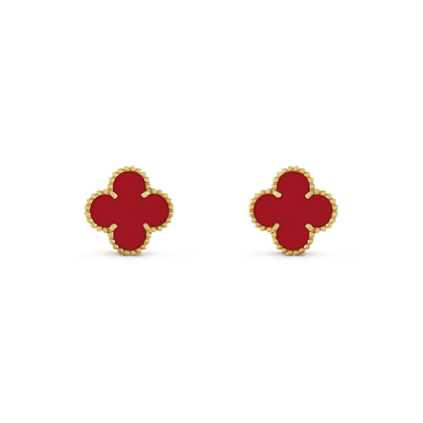 Mysitc CLOVER MINI 9.5MM CARNELIAN EARRINGS