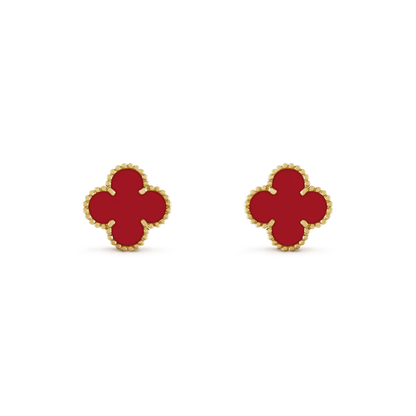 Mysitc CLOVER MINI 9.5MM CARNELIAN EARRINGS