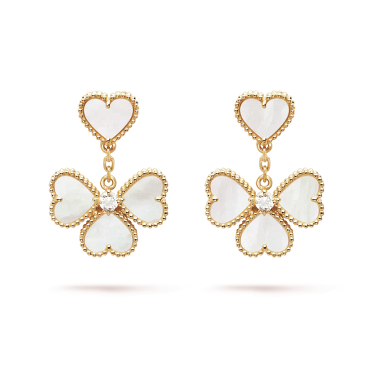 Mysitc CLOVER SWEET WHITE MOP EARRINGS