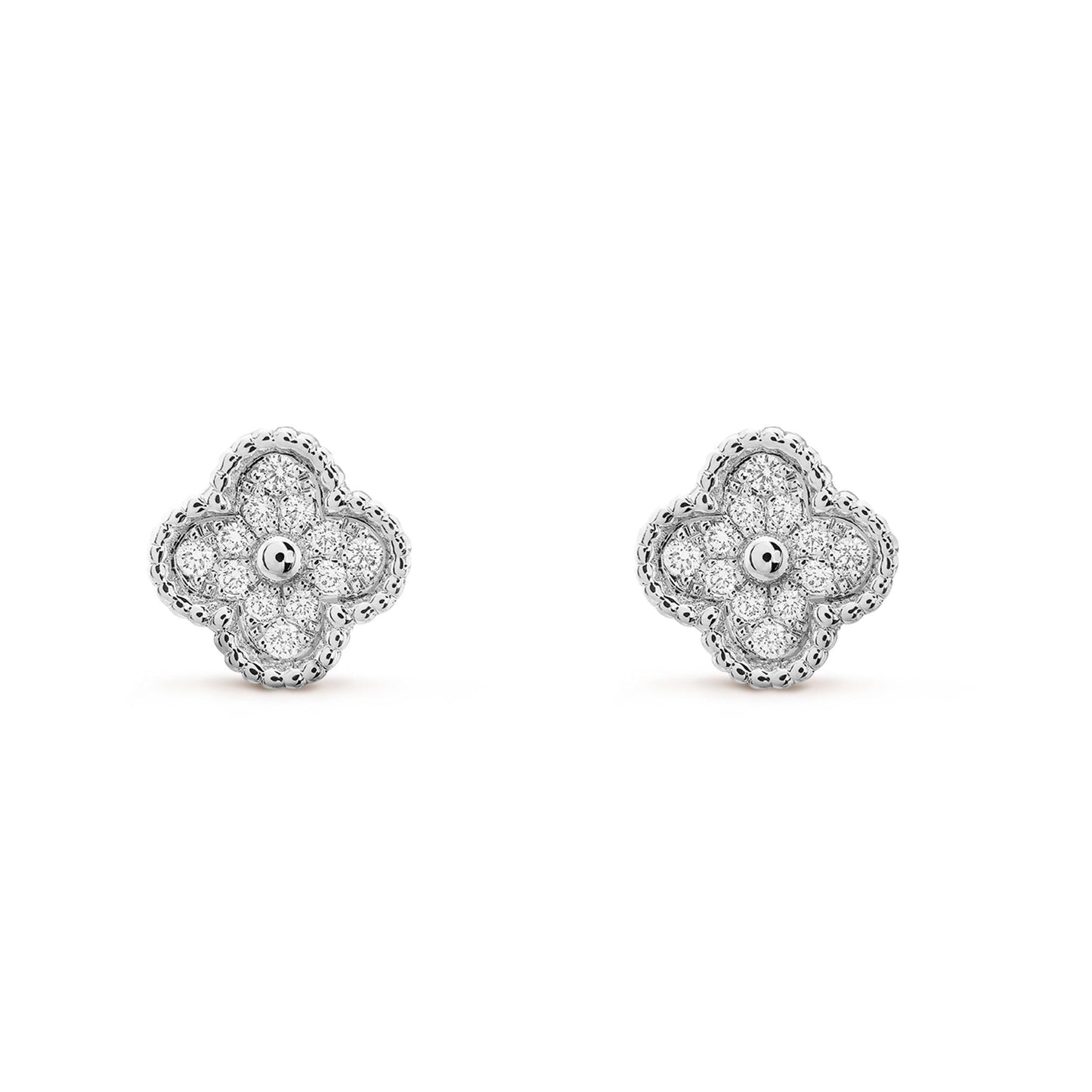 Mysitc CLOVER MINI DIAMOND STUD EARRINGS