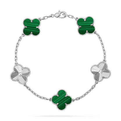 [Mysitc ]New  CLOVER 5 MOTIF MALACHITE BRACELET COLLECTION