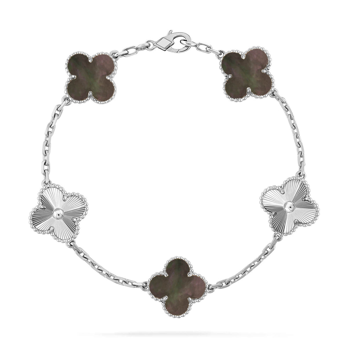 [Mysitc ]New CLOVER 5 MOTIF GRAY MOP BRACELET COLLECTION
