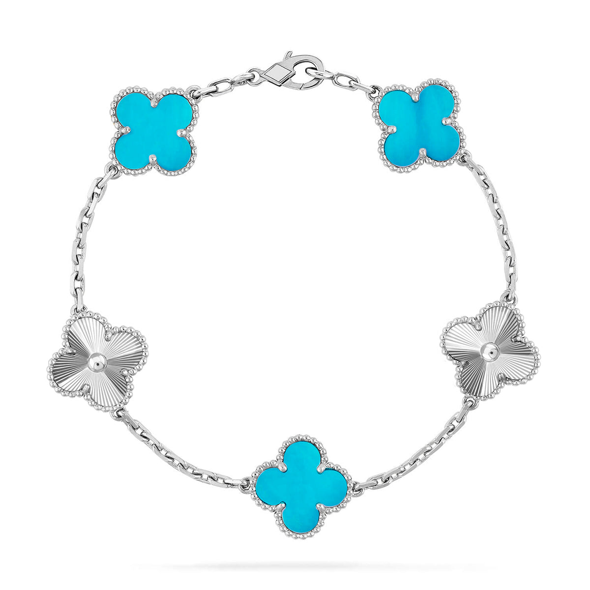 [Mysitc ]New  CLOVER 5 MOTIF TURQUOISE BRACELET COLLECTION