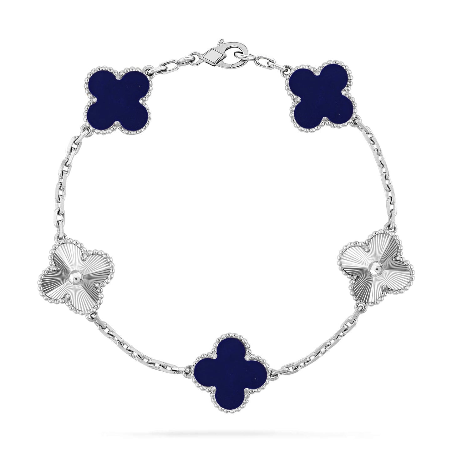 [Mysitc ]New CLOVER 5 MOTIF LAPIS LAZULI BRACELET COLLECTION
