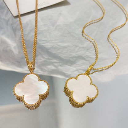 Mysitc CLOVER 25MM MOP LARGE PENDANT NECKLACE
