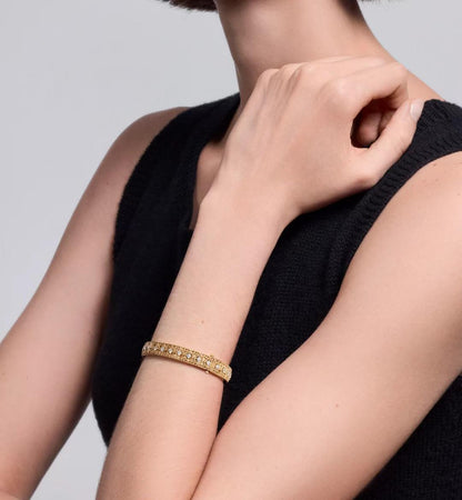 [Mysitc ] 2026 WOVEN-PATTERN BRACELET SET WITH FULL DIAMOND INLAY THREE-COLORS