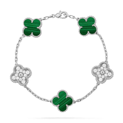 [Mysitc ]New  CLOVER 5 MOTIF MALACHITE BRACELET COLLECTION