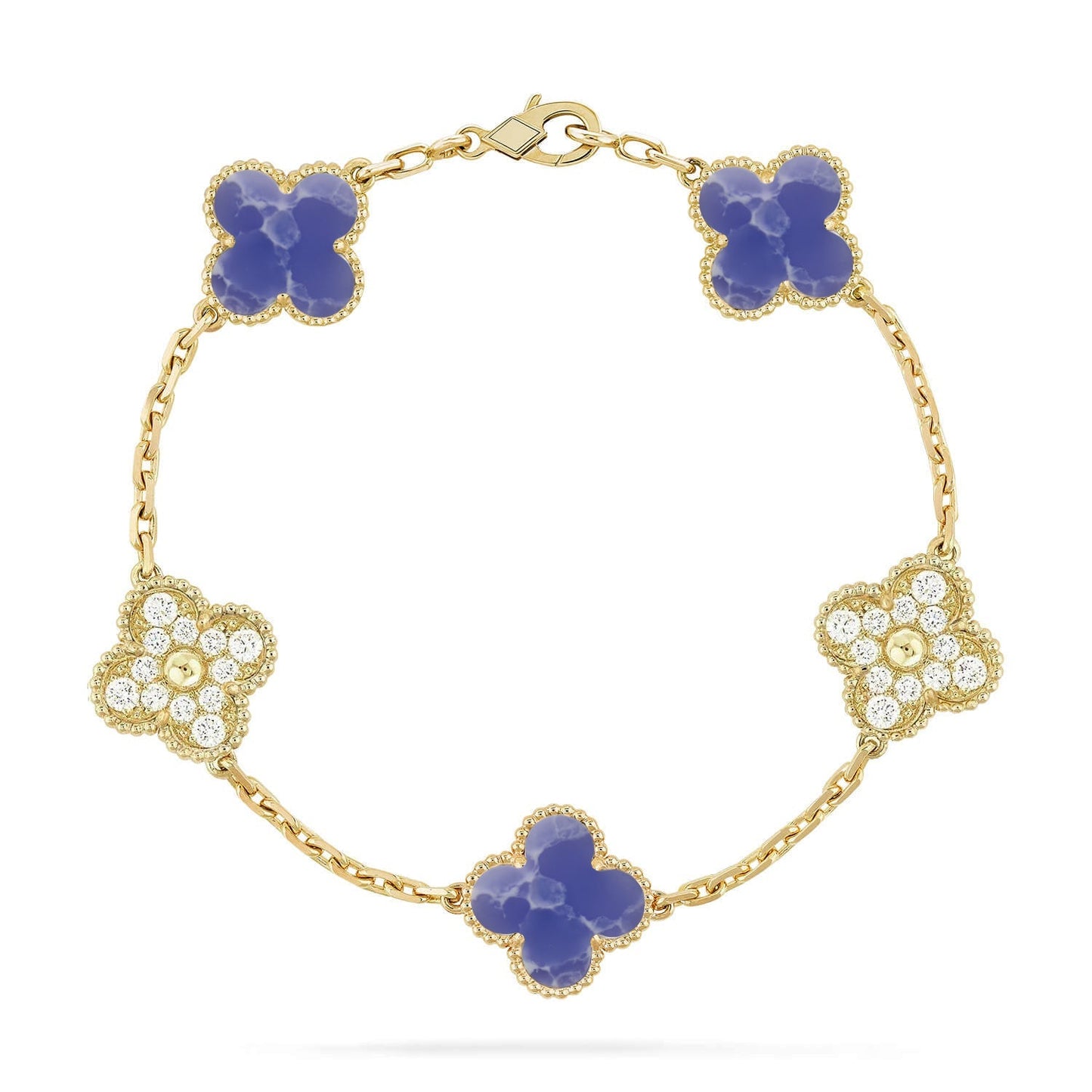 [Mysitc ]New CLOVER 5 MOTIF BLUE VEINS BRACELET COLLECTION