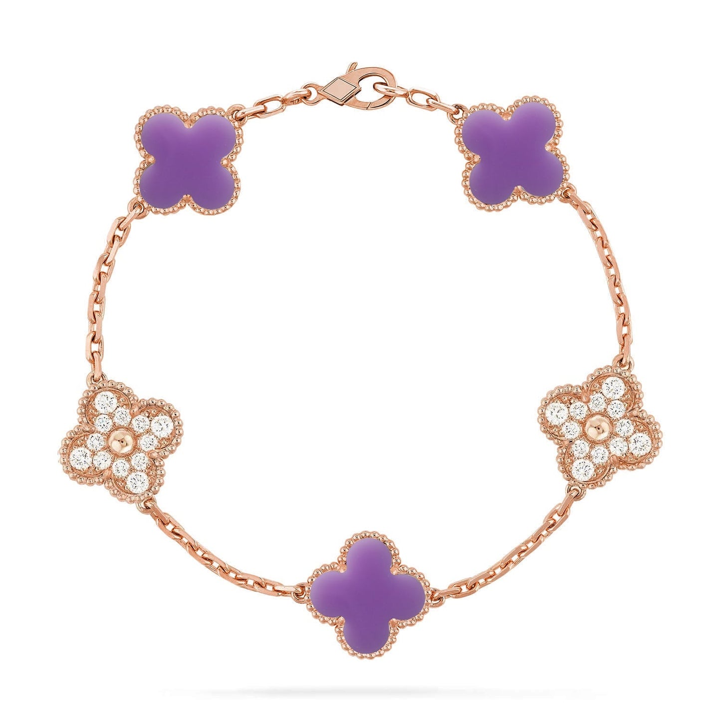 [Mysitc ]New CLOVER 5 MOTIF LIGHT PURPLE BRACELET COLLECTION