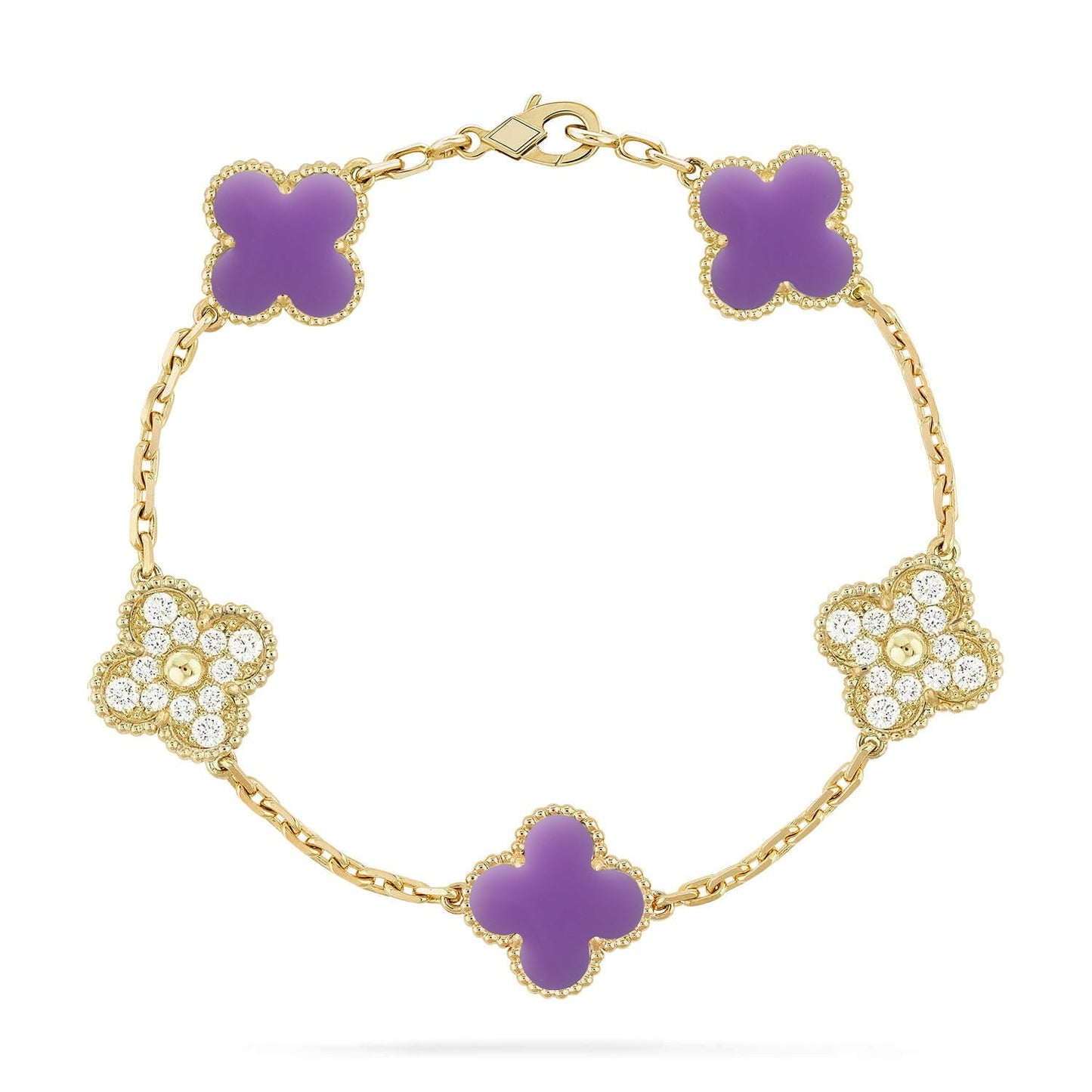 [Mysitc ]New CLOVER 5 MOTIF LIGHT PURPLE BRACELET COLLECTION