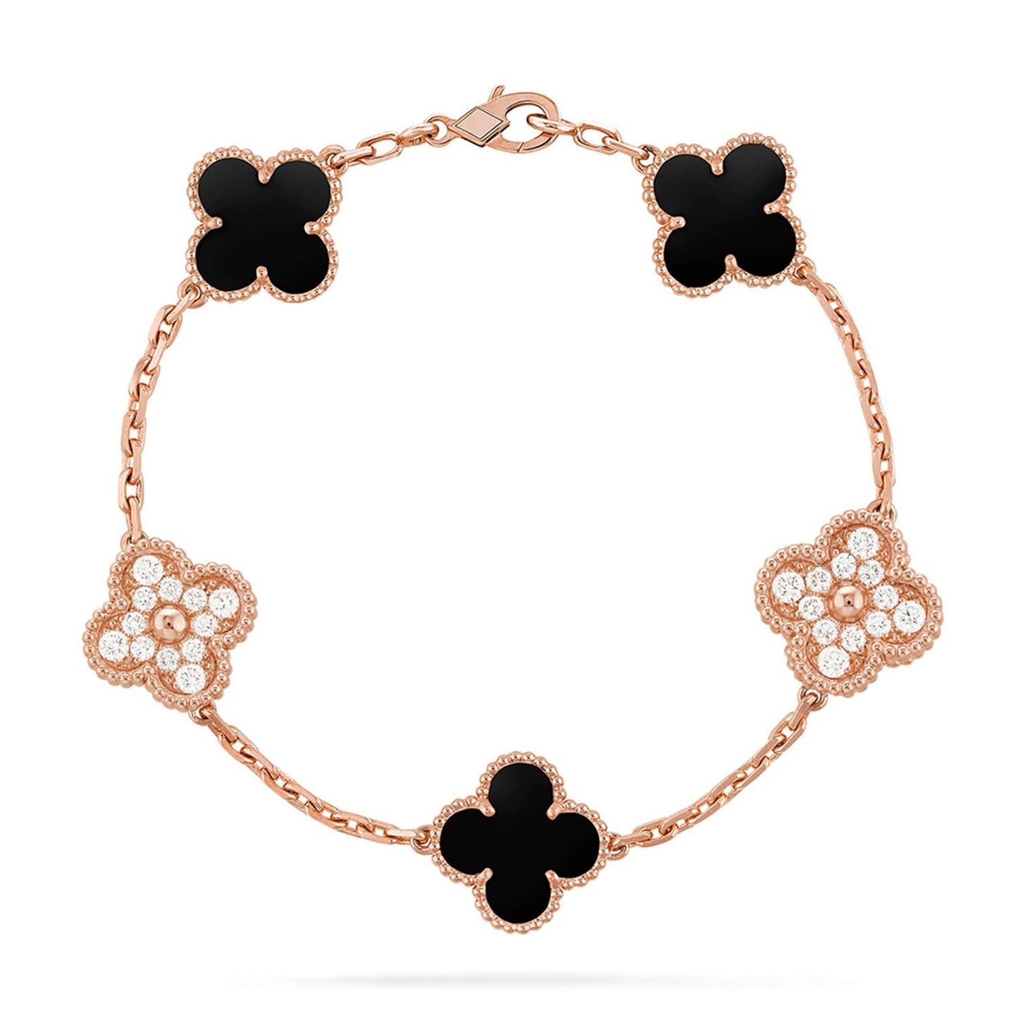 [Mysitc ]New CLOVER 5 MOTIF ONYXS BRACELET COLLECTION