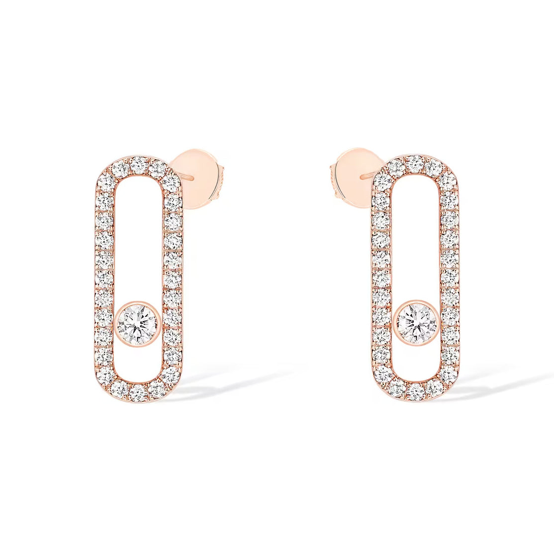 [Mystic ]MOVE UNO STUD DIAMOND PAVED OHRRINGE