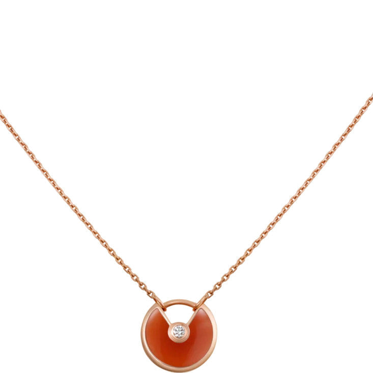 Mysitc AMULETTE GOLD CARNELIAN ONYX NECKLACE