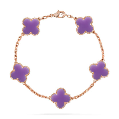[Mysitc ]New CLOVER 5 MOTIF LIGHT PURPLE BRACELET COLLECTION