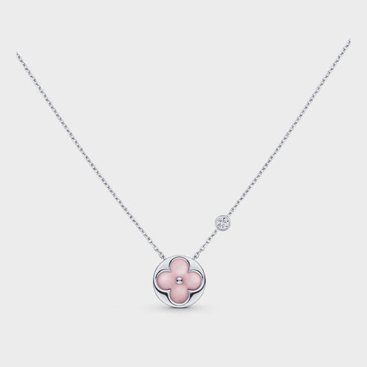 Mysitc SUN MOTIF PINK MOP SILVER BRACELET