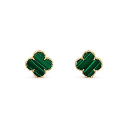 Mysitc CLOVER MINI 9.5MM MALACHITE  EARRINGS