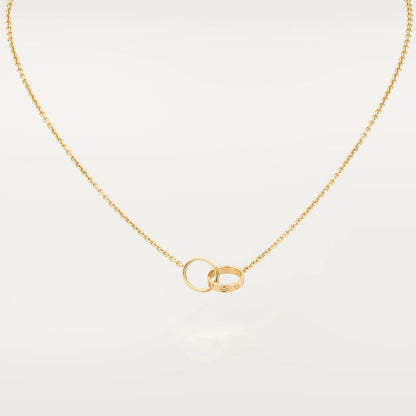 Mysitc LOVE NECKLACE DOUBLE RING GOLD