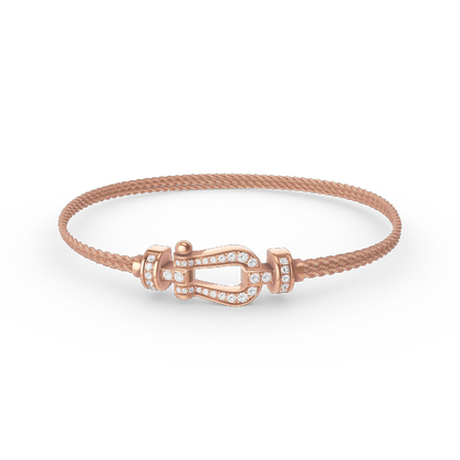 Mysitc FORCE SMALL HORSESHOE  DIAMOND CHAIN ROPE BRACELET
