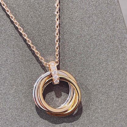 Mysitc TRINITY NECKLACE GOLD  DIAMONDS