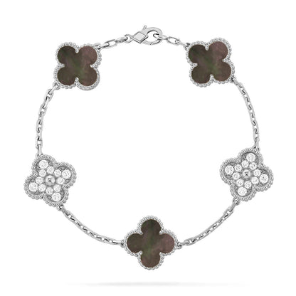 [Mysitc ]New CLOVER 5 MOTIF GRAY MOP BRACELET COLLECTION
