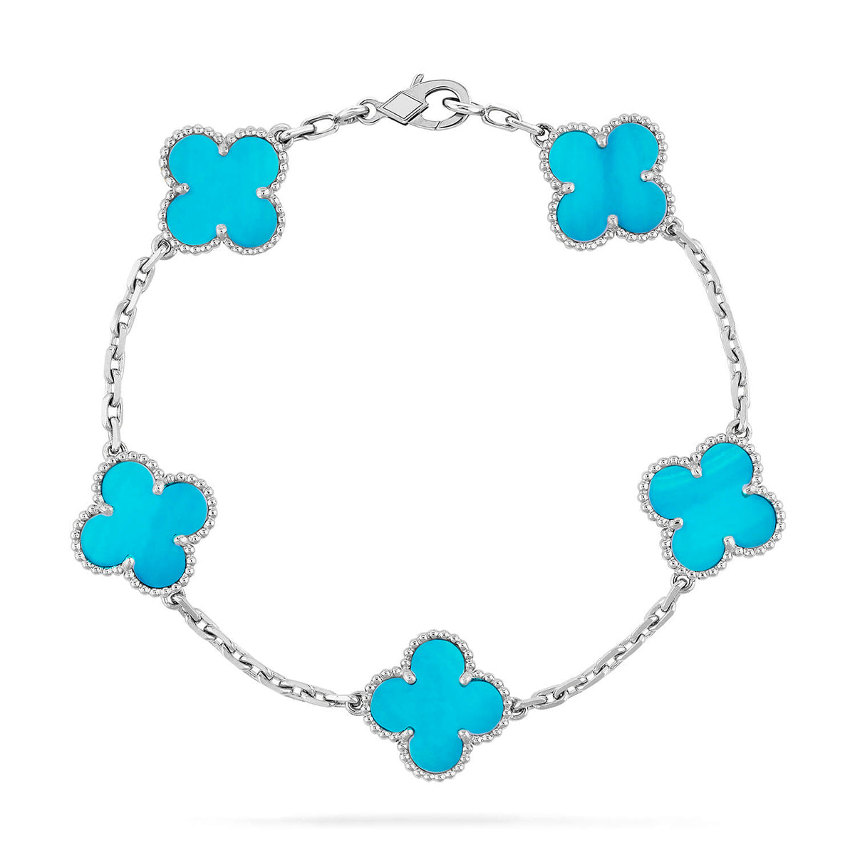 [Mysitc ]New  CLOVER 5 MOTIF TURQUOISE BRACELET COLLECTION