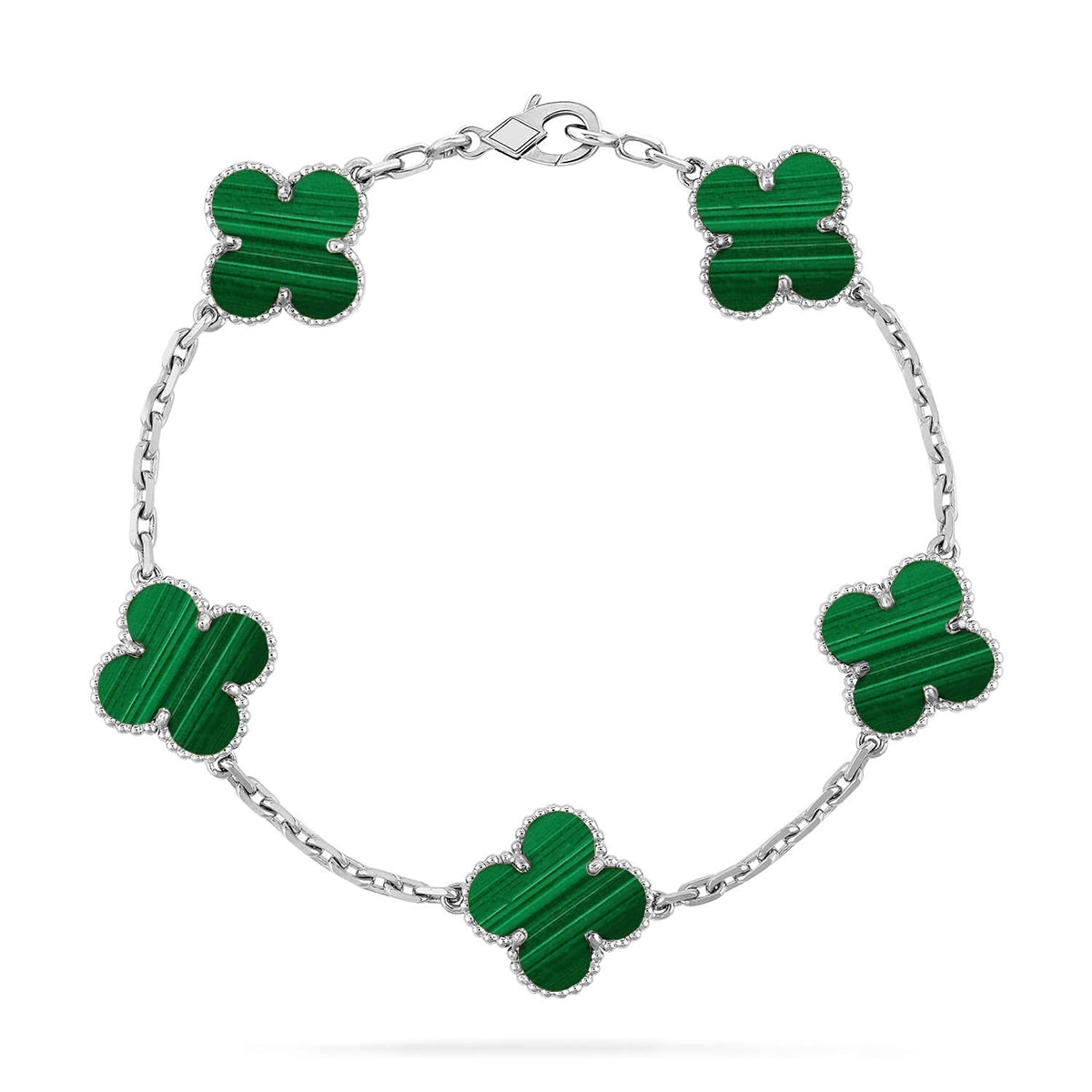 [Mysitc ]New  CLOVER 5 MOTIF MALACHITE BRACELET COLLECTION