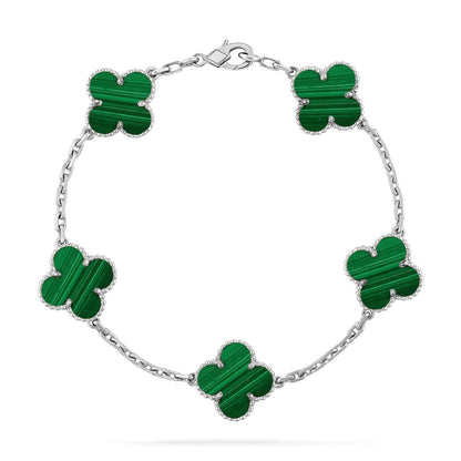 [Mysitc ]New  CLOVER 5 MOTIF MALACHITE BRACELET COLLECTION