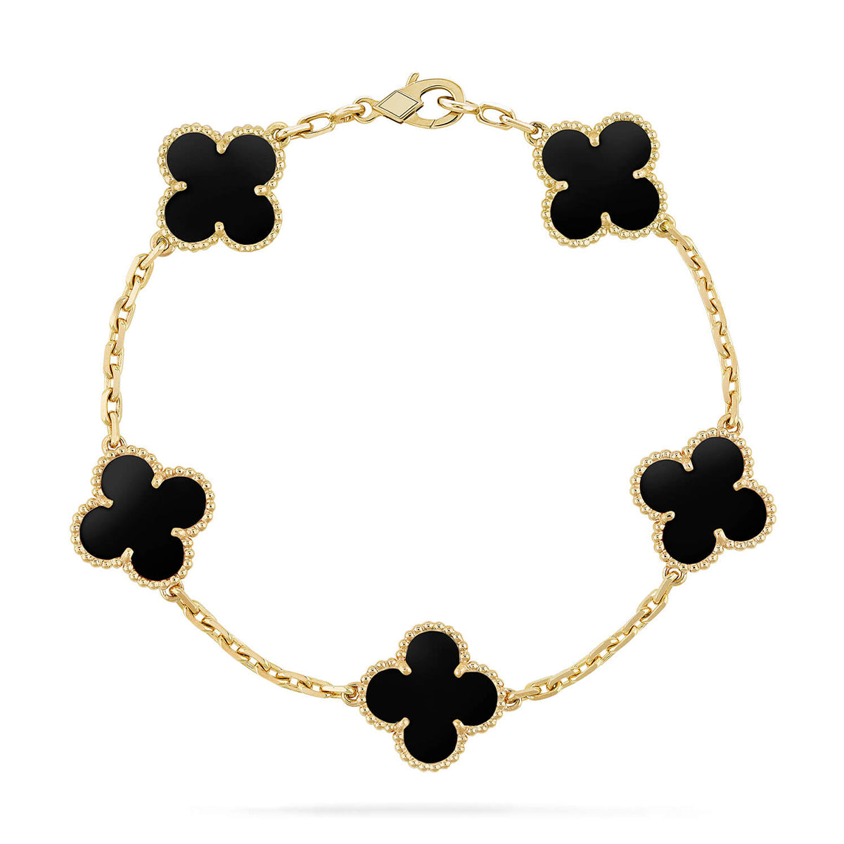 [Mysitc ]New CLOVER 5 MOTIF ONYXS BRACELET COLLECTION