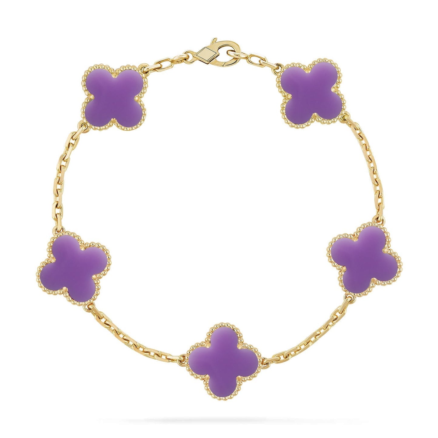 [Mysitc ]New CLOVER 5 MOTIF LIGHT PURPLE BRACELET COLLECTION